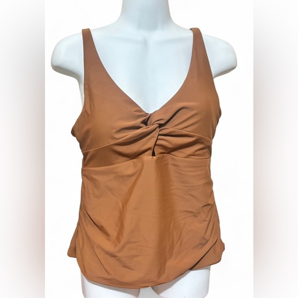 ZAFUL Tankini Tops Women’s Twist Front Tummy Control Bathing Suit Swim Tank Top - Picture 2 of 4